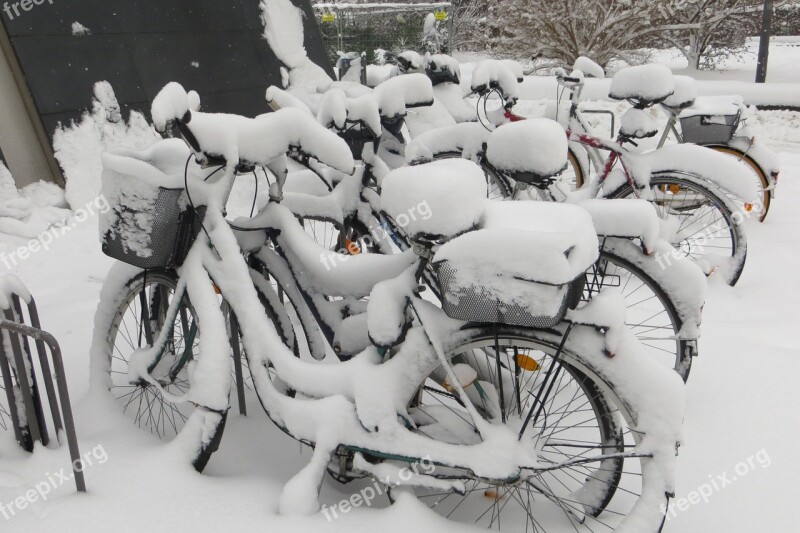 Winter Munich Bicycles Free Photos