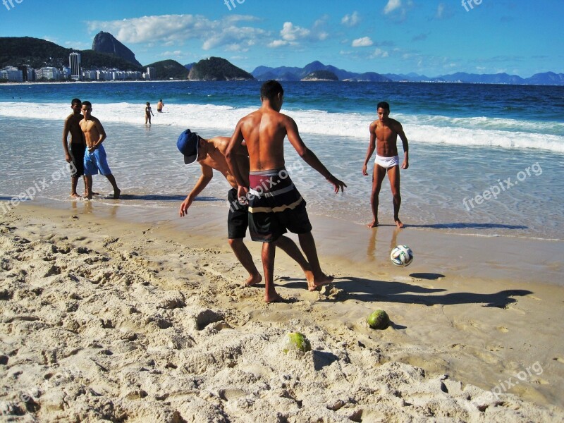 Brazilian Football Copacabana Rio At The Copacabana