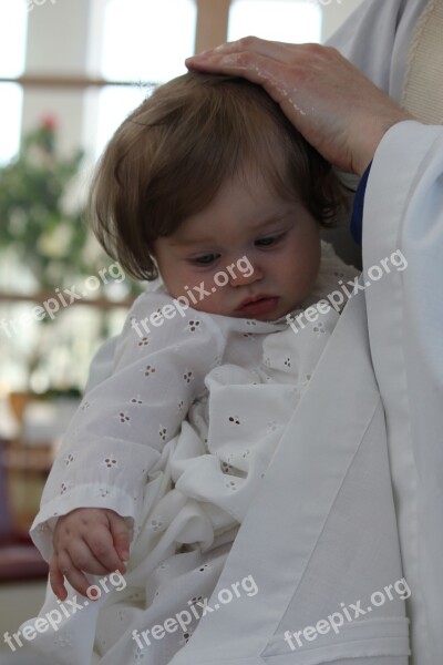 Baptism Baptismal Service Baby Priest Worship