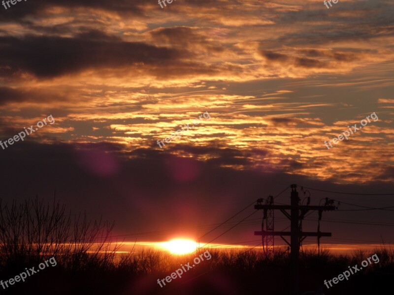 Sunset Evening Sky Sun Outdoor