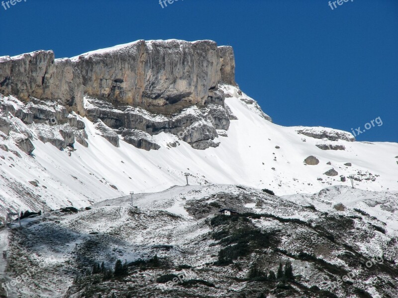 Alpine Kleinwalsertal High Ifen Winter Mountain