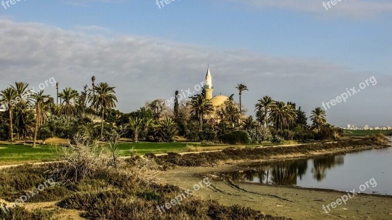 Cyprus Larnaca Hala Sultan Tekke Salt Lake Mosque