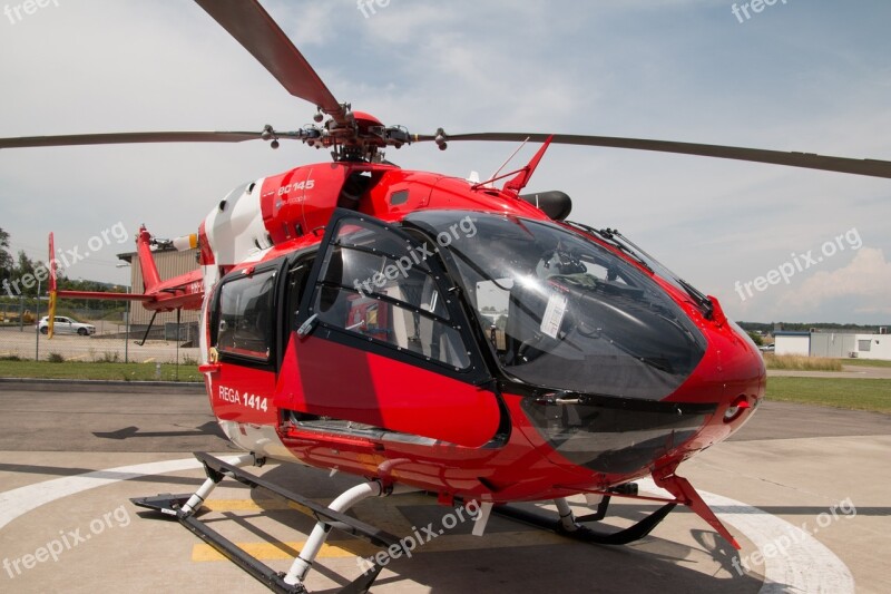 Eurocopter 145 Ec145 Helicopter Red