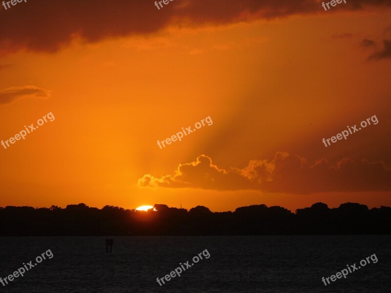 Sunset Sun Evening Sunlight Sunset Sky