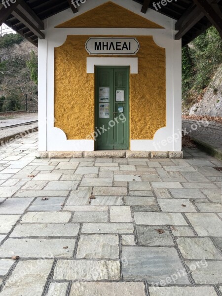 Train Station Old Railway Historical Greece