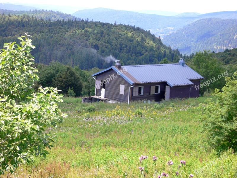 Mountain Hut Mountains Valleys Trees Reported