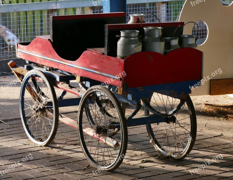 Milk Trolley Vintage Old Transportation