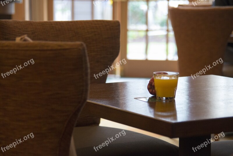 Breakfast Table Hotel Morning Orange Juice