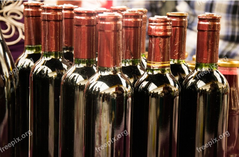 Wine Bottles Wine Grape Free Photos