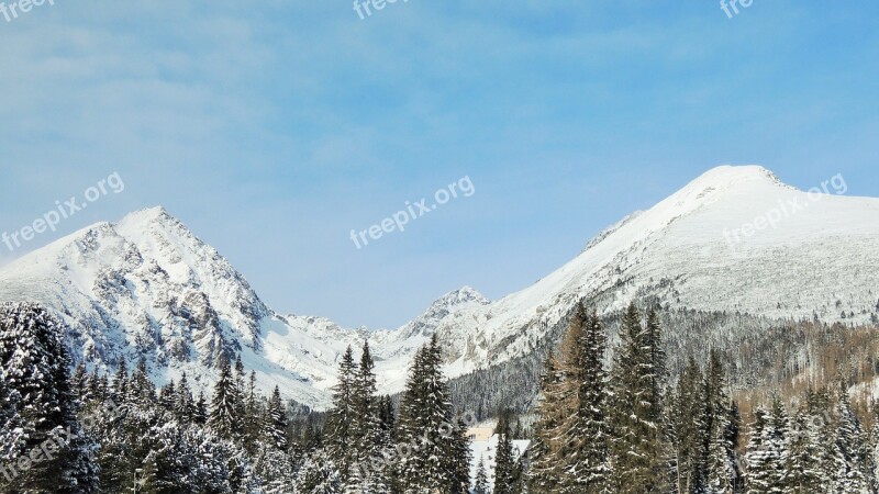 Slovakia High Tatras Pleso Mountains Landscape