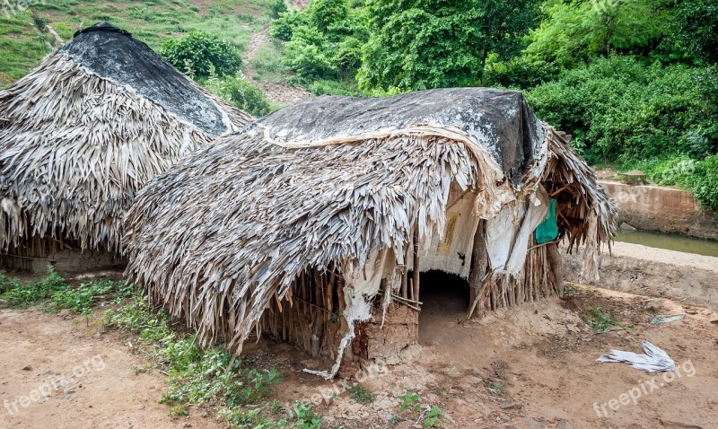 Tribal Hut India Village Ethnic