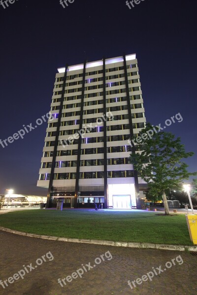 House Upper Rhine Night Long Exposure City Lights Night Photography