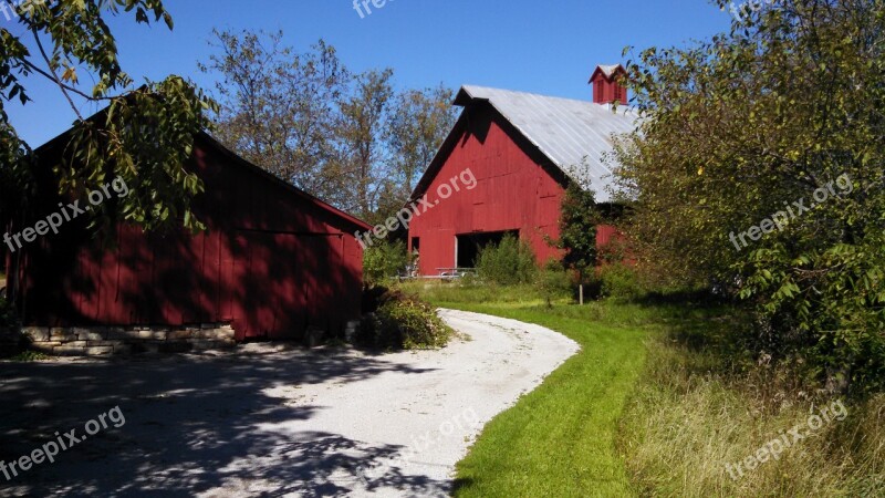 Barn Iowa Farm Rural Farmland