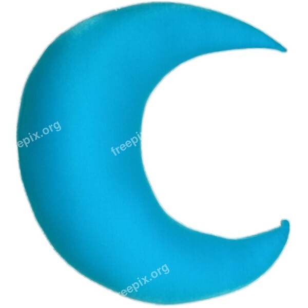 Half Moon Pillow Blue Nylon Free Photos