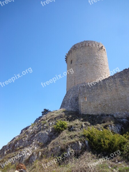 Bominaco Castle Borgo Medieval Village Italy