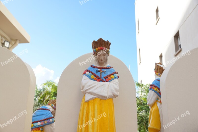 Philipsburg St Maarten Caribbean Church Statue