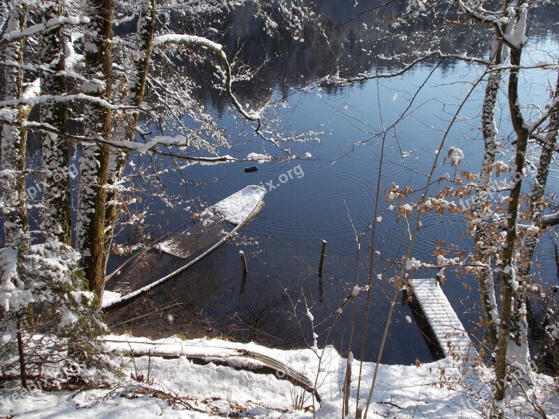 Snow Landscape Idyll Winter Blast Cold