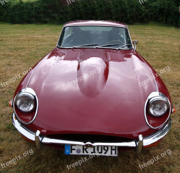 Auto Jaguar E Type Front Red