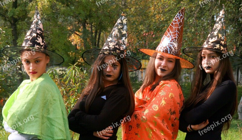 Witch Halloween Hats Girls Free Photos