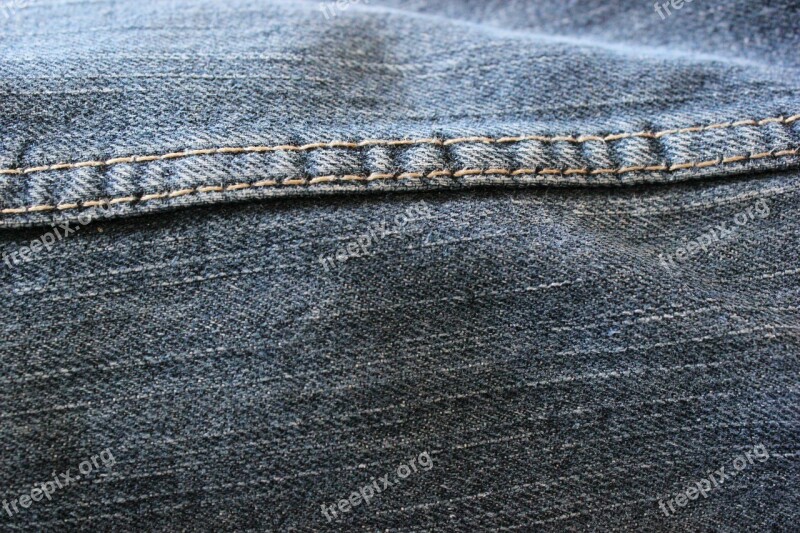 Denim Trousers Fabric Clothing Clothes