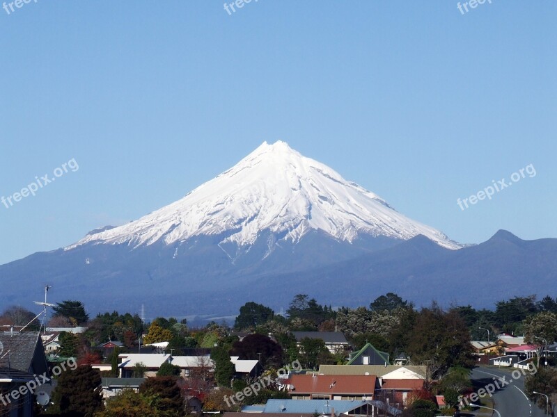 Mountain Mt Egmont Mt Taranaki Egmont Landscape