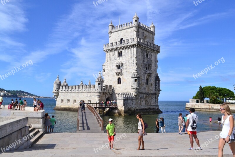 Lisbon Belém Tower Old Free Photos