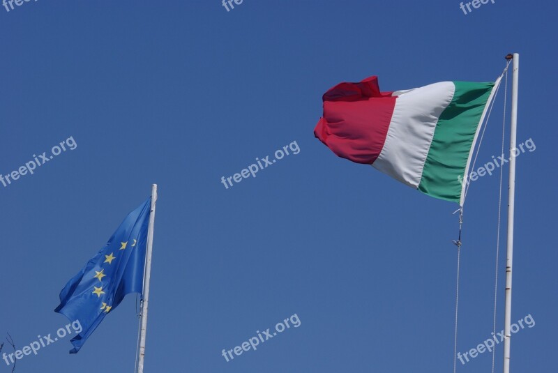 Flag Italy Italian Flag Italy Flag Wind