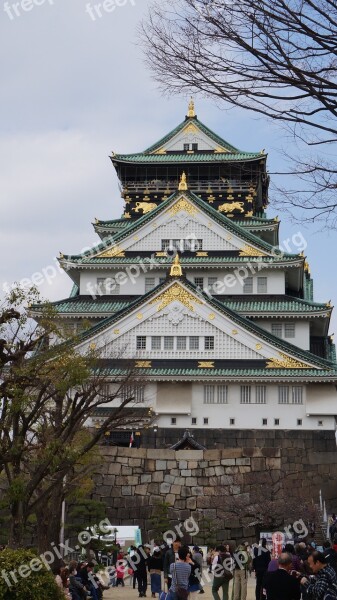 Spring April Osaka Japan Osaka Castle