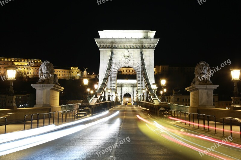 Hungary Budapest Cheney Chain Bridge Free Photos