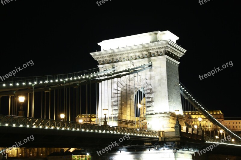 Hungary Budapest Széchenyi Chain Bridge Free Photos