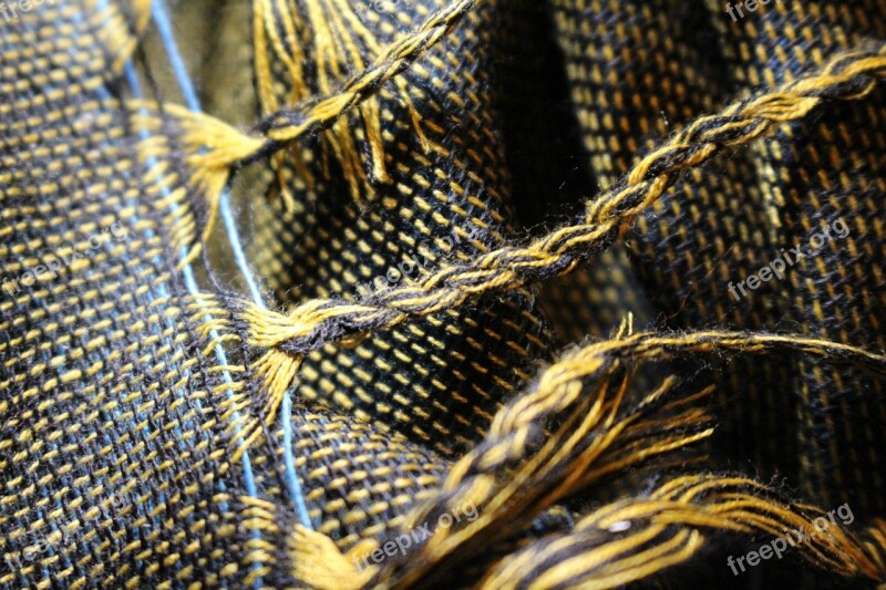 Fabric Weave Fransen Pattern Close Up