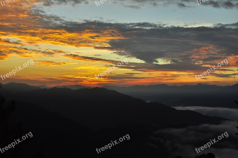 Summit Mountain Sunrise Peace Sunrise Landscape