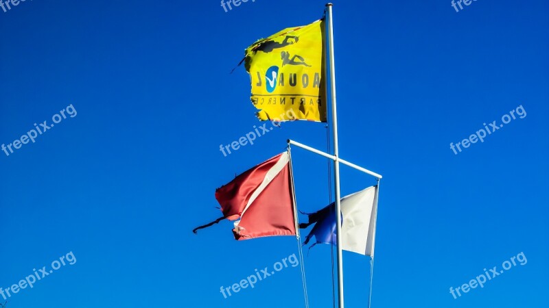 Flags Navigation Flags Worn Out Waving Free Photos