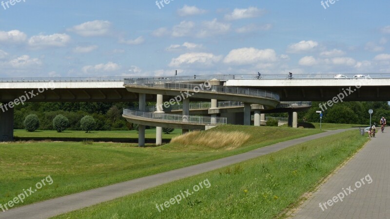 Rheinbrücke Nature Sky Building Clouds