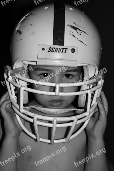 Football Boy Helmet Child Fun