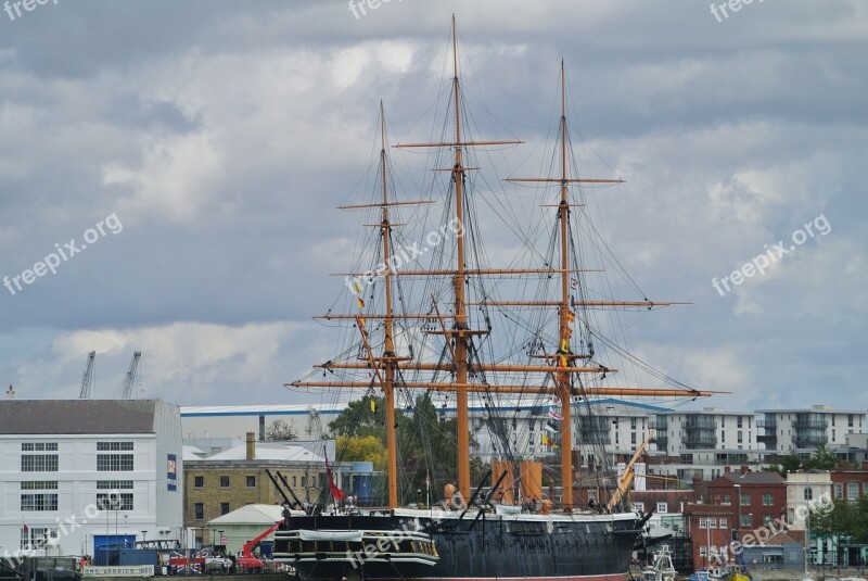 Sailing Ship Masts Nautical Sea Sail