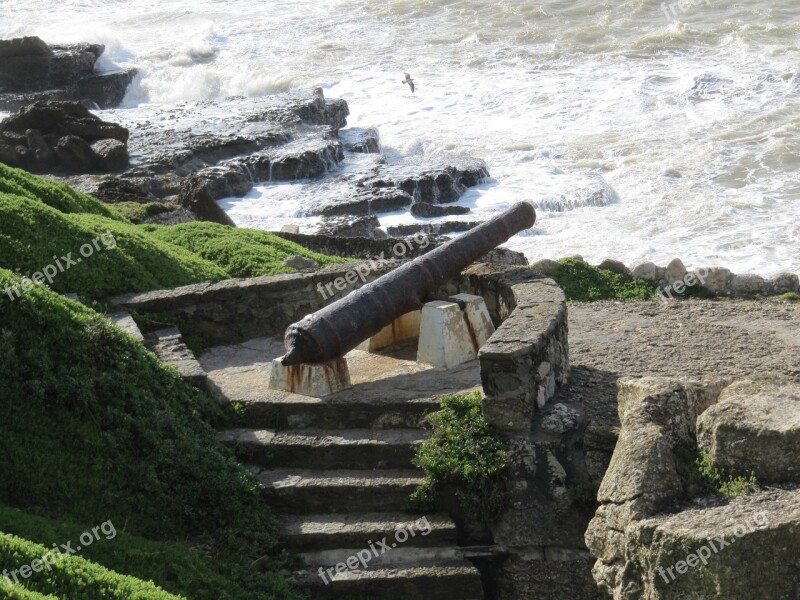 Ericeira Portugal Monument Gun Coast