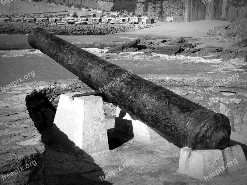 Ericeira Portugal Monument Gun Coast