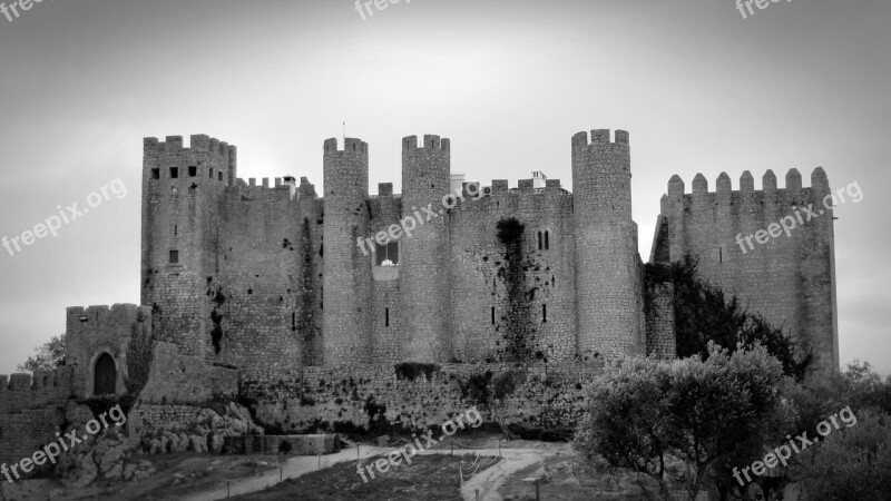 óbidos Portugal Castle Historically Tourism