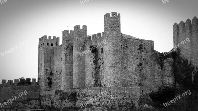 óbidos Portugal Castle Historically Tourism