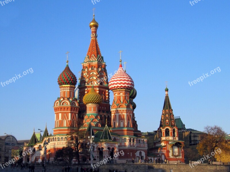 Moscow Red Square Historically Architecture Onion Domes