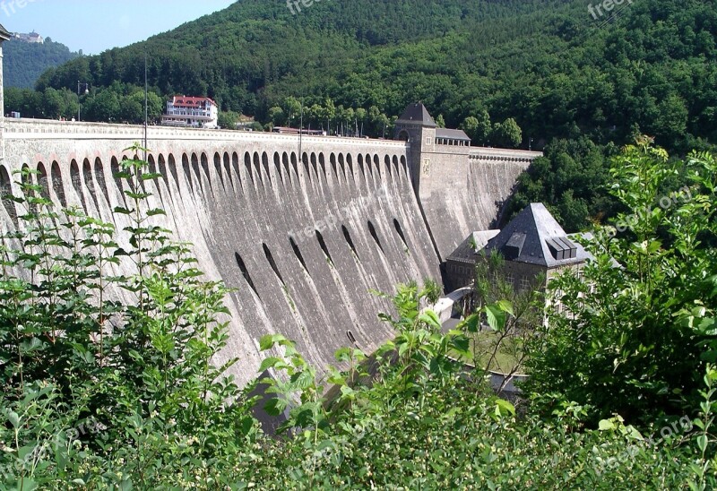 Dam Edersee Wall Concrete Water