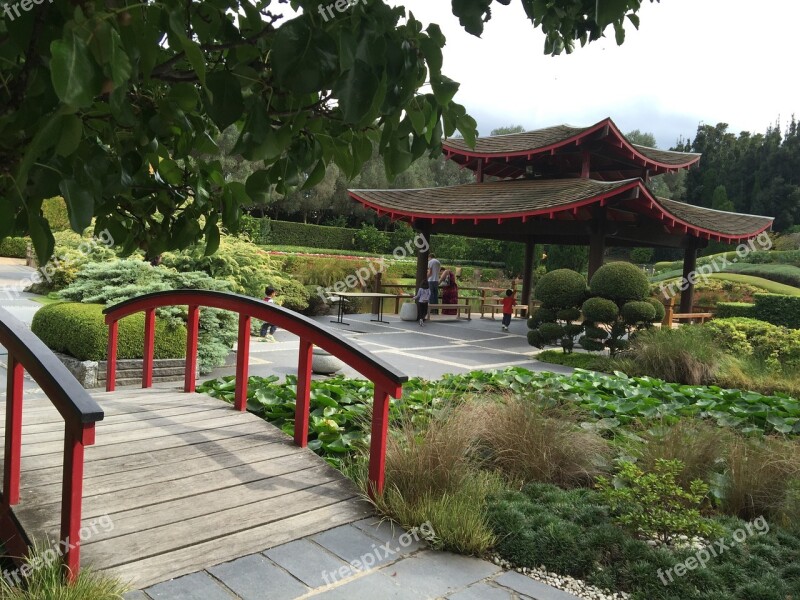 Japanese Garden Bridge Japanese Gardening Landscape