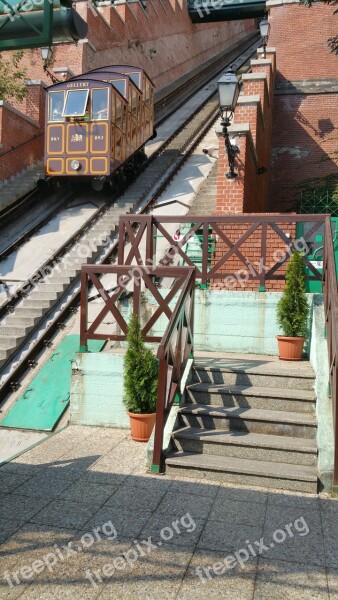 Buda Castle Funicular Budapest Hungary Hungarian