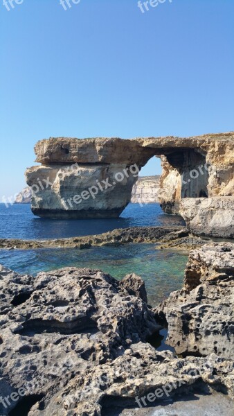 Gozo Island Azure Azure Window Free Photos