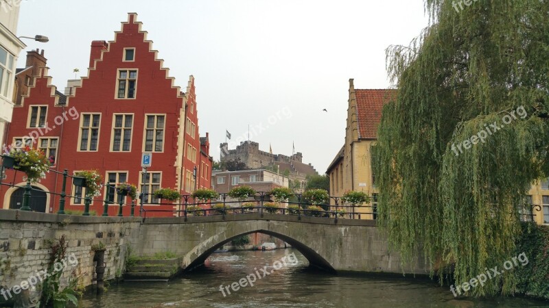 Ghent Riverside Gent Belgium Canal