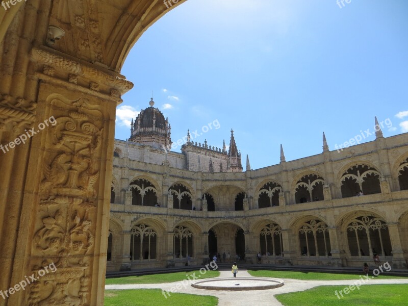 Jerónimos Monastery Lisbon Monastery Cloister Free Photos