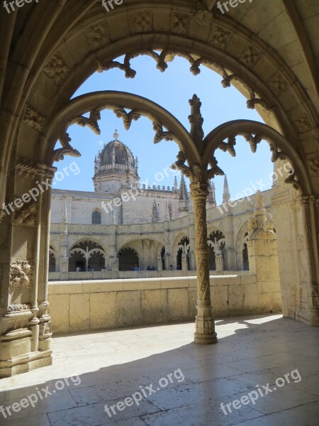 Jerónimos Monastery Lisbon Monastery Cloister Free Photos