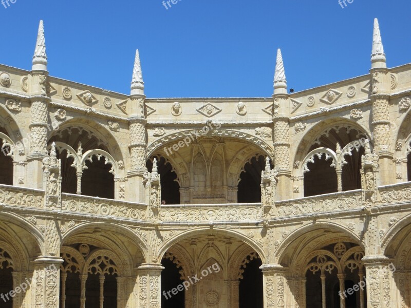 Jerónimos Monastery Lisbon Monastery Cloister Free Photos