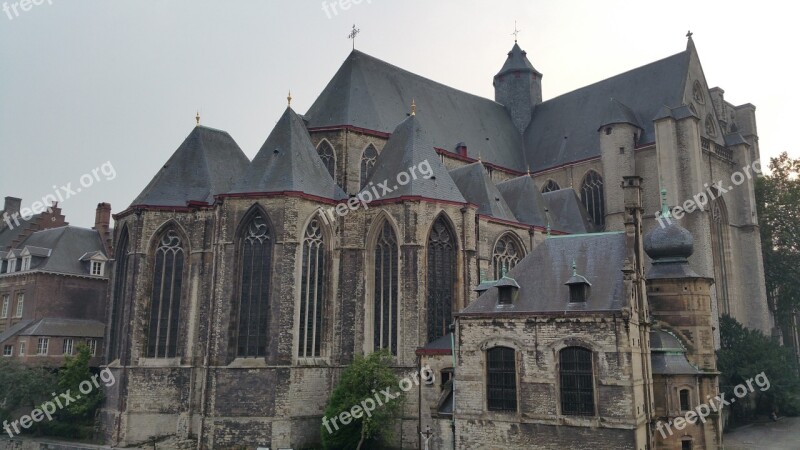 Ghent Cathedral City Centre Gent Archtecture